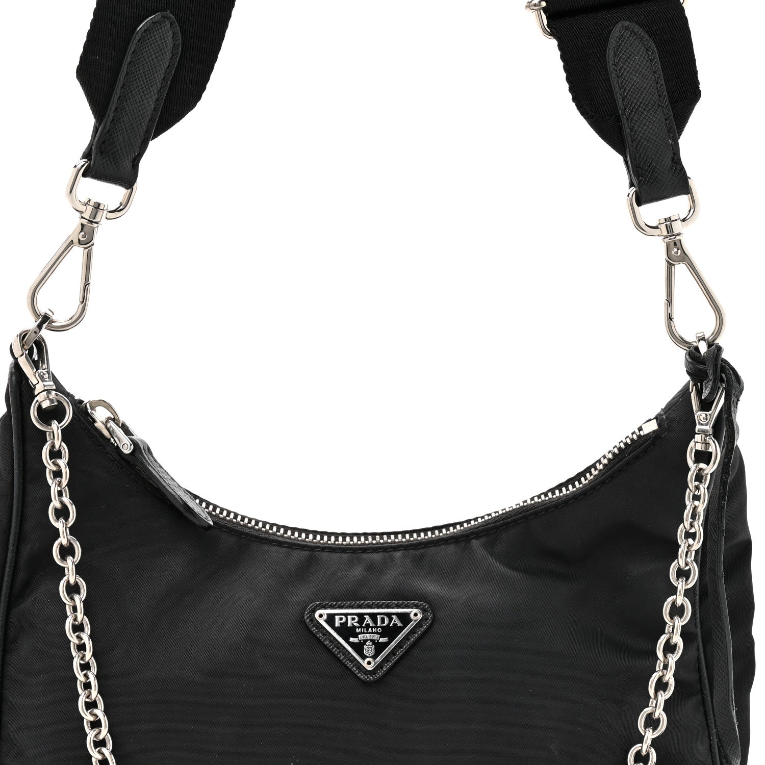 Prada Nylon Re-Edition 2005 Shoulder Bag Black 7 of 11