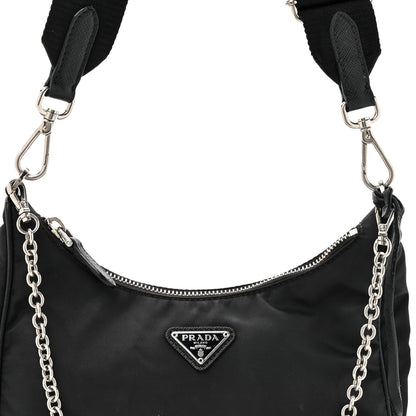 Prada Nylon Re-Edition 2005 Shoulder Bag Black 7 of 11