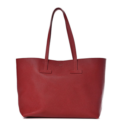 Tom Ford Grained Calfskin Small T Tote Red 1 of 14