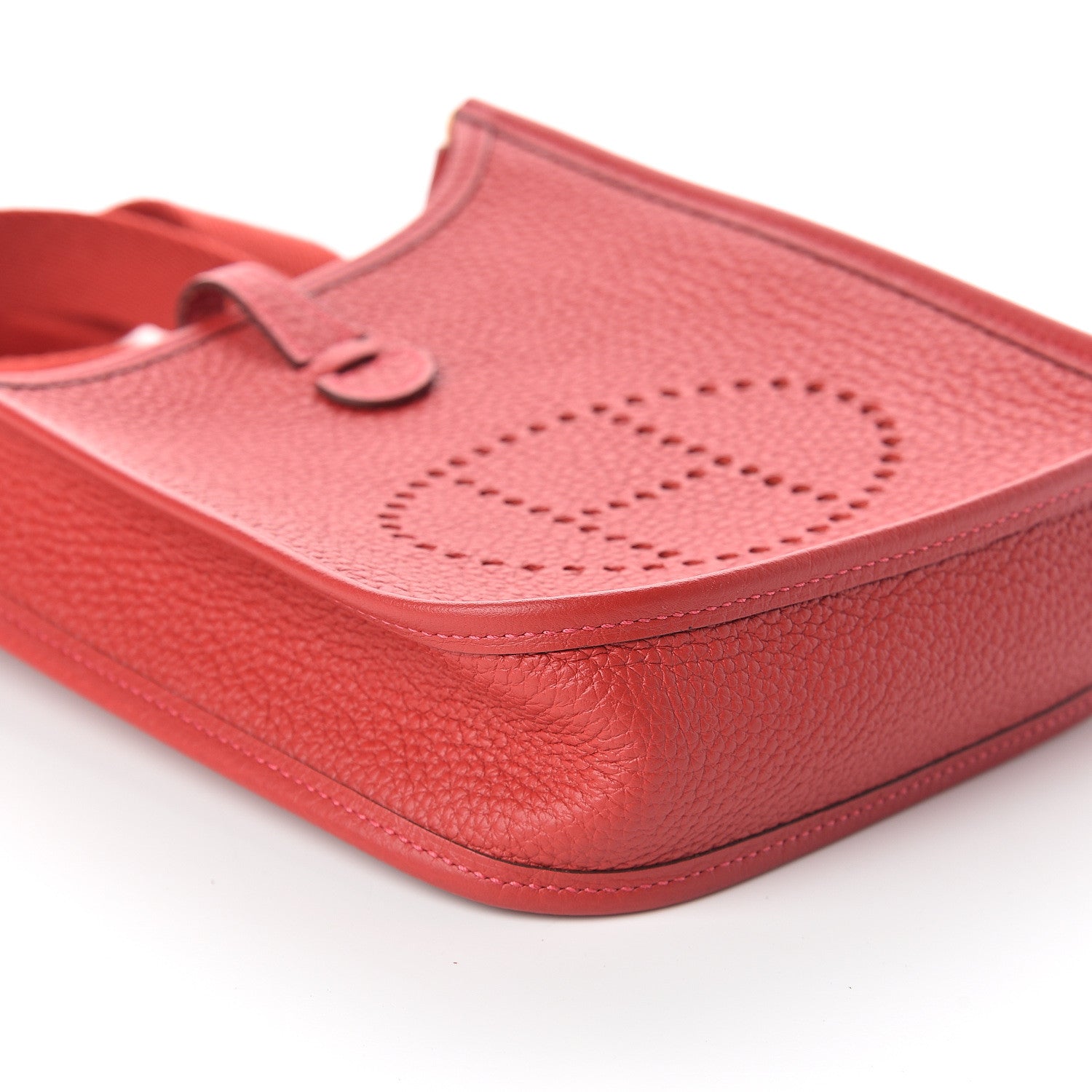 Hermes Taurillon Clemence Evelyne TPM Rouge Casaque 8 of 9