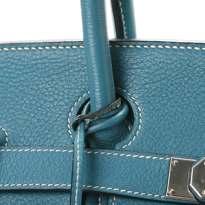 Hermes Taurillon Clemence JPG Birkin 42 Blue Jean 10 of 21