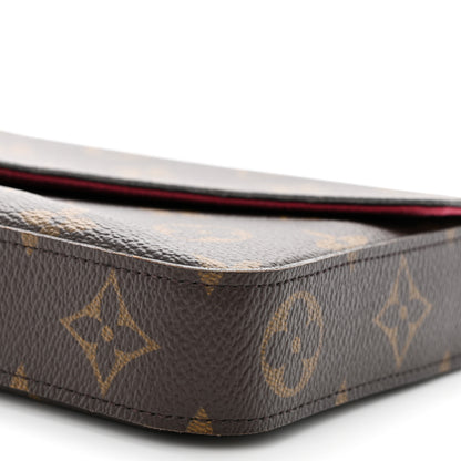 Louis Vuitton Monogram Pochette Felicie Chain Wallet Fuchsia 13 of 14