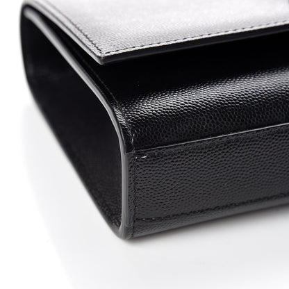 Saint Laurent Grain De Poudre Small Monogram Kate Satchel Black 5 of 9