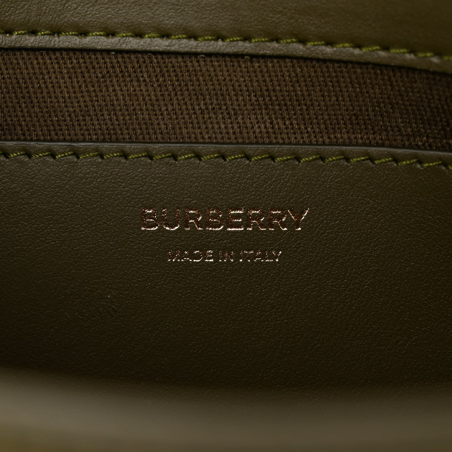 Coated Canvas Calfskin Vintage Check Note Top Handle Shoulder Bag Olive Green