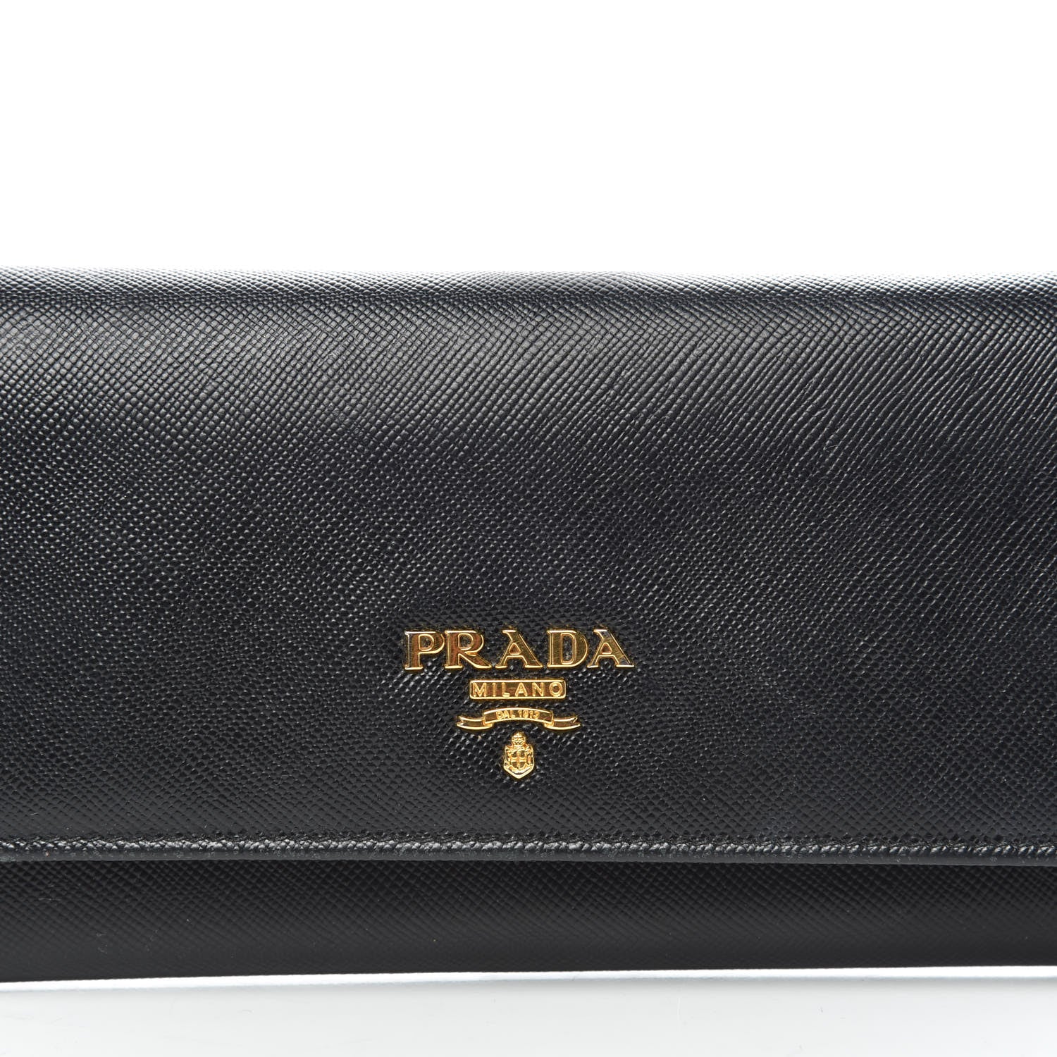 Prada Saffiano Colour Continental Flap Wallet Black Peonia 8 of 11