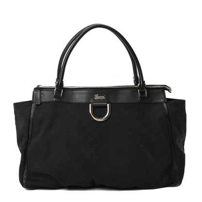 Gucci Monogram D Gold Tote Black 2 of 19