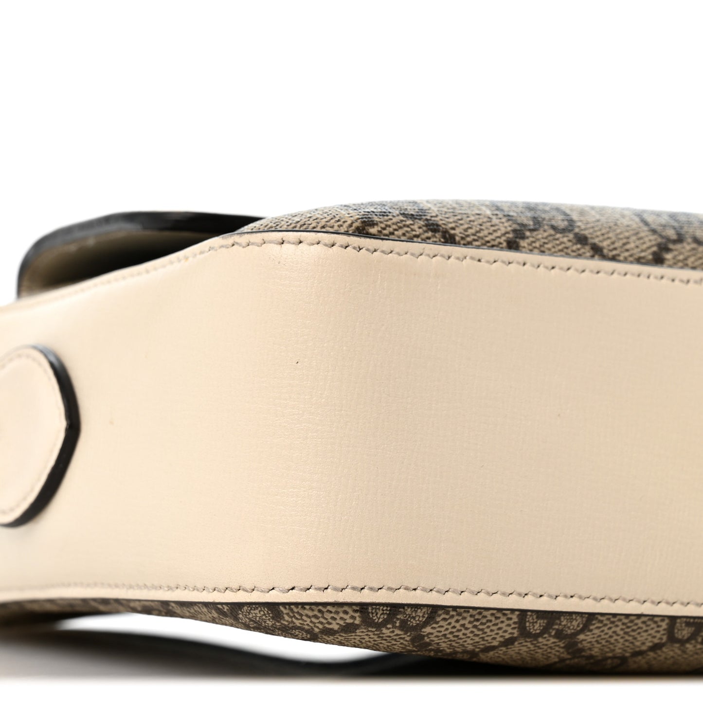 GG Supreme Monogram Small Horsebit 1955 Shoulder Bag Beige Mystic White