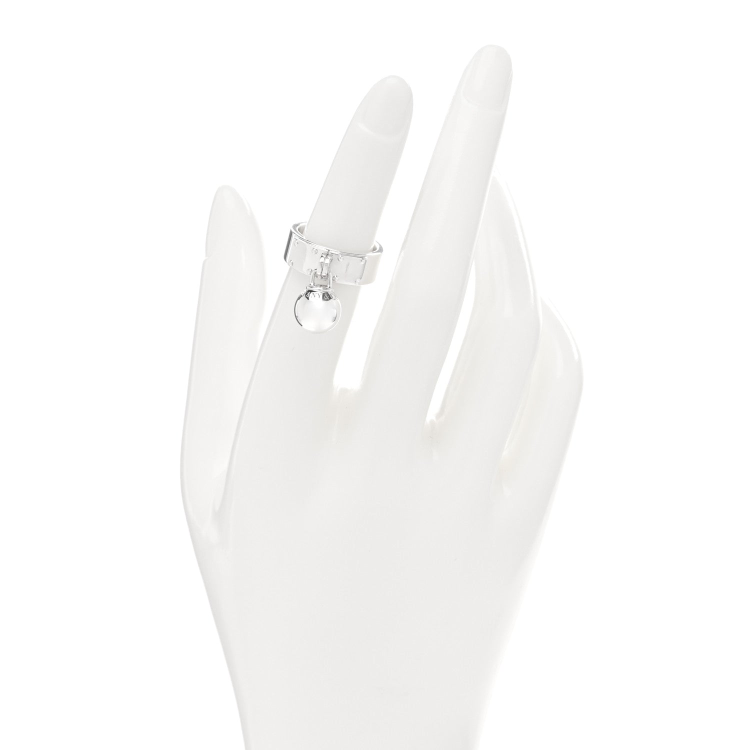 Tiffany Sterling Silver HardWear Ball Dangle Ring 49 5 2 of 4