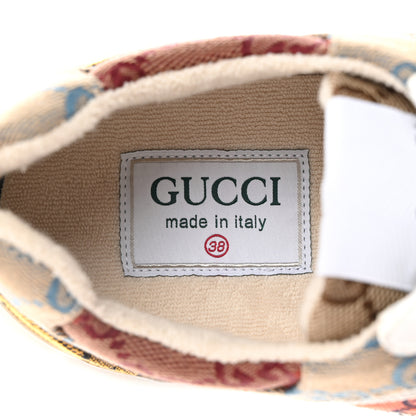 Gucci Monogram Multicolor Demetra Womens Rhyton Sneakers 38 Yellow Blue Great White Tabasco 7 of 7