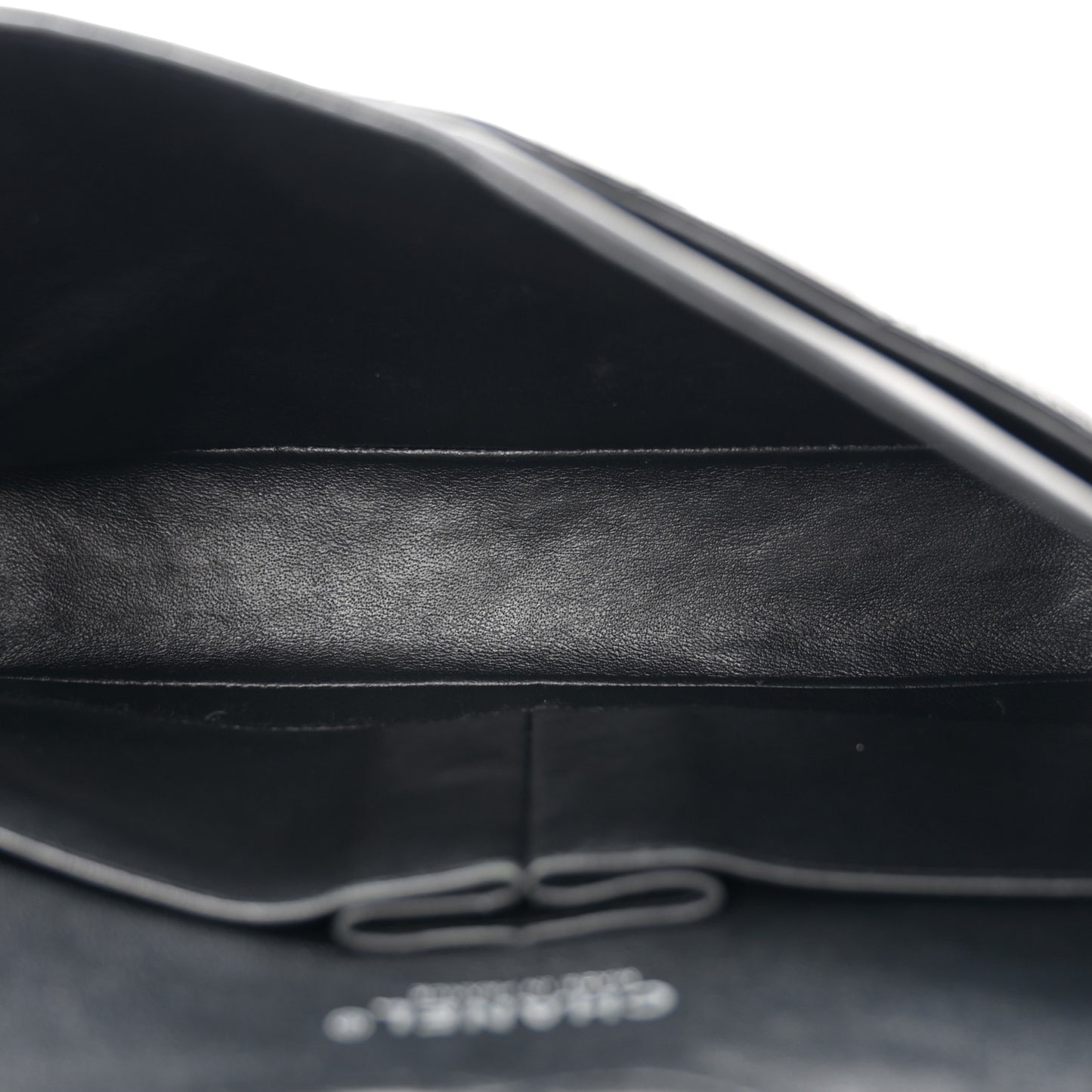 Patent Quilted Medium Double Flap Black