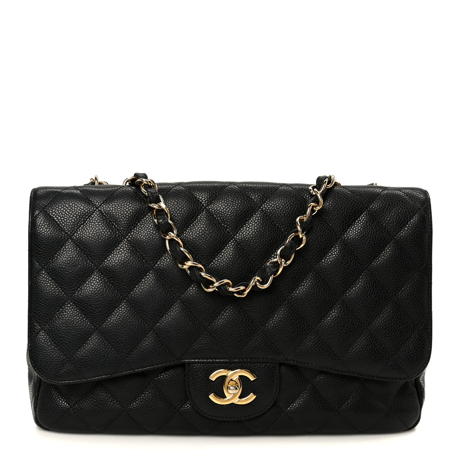 Chanel Caviar Quilted Jumbo Single Flap Black 1 of 11