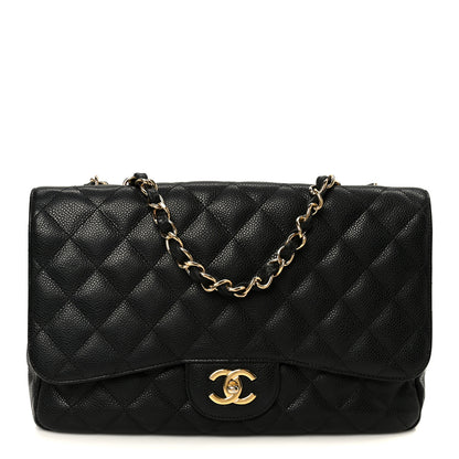 Chanel Caviar Quilted Jumbo Single Flap Black 1 of 11