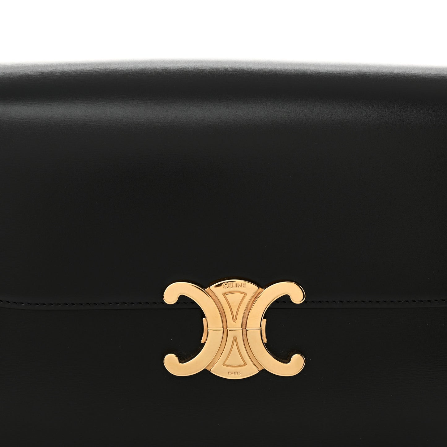Shiny Calfskin Large Triomphe Black