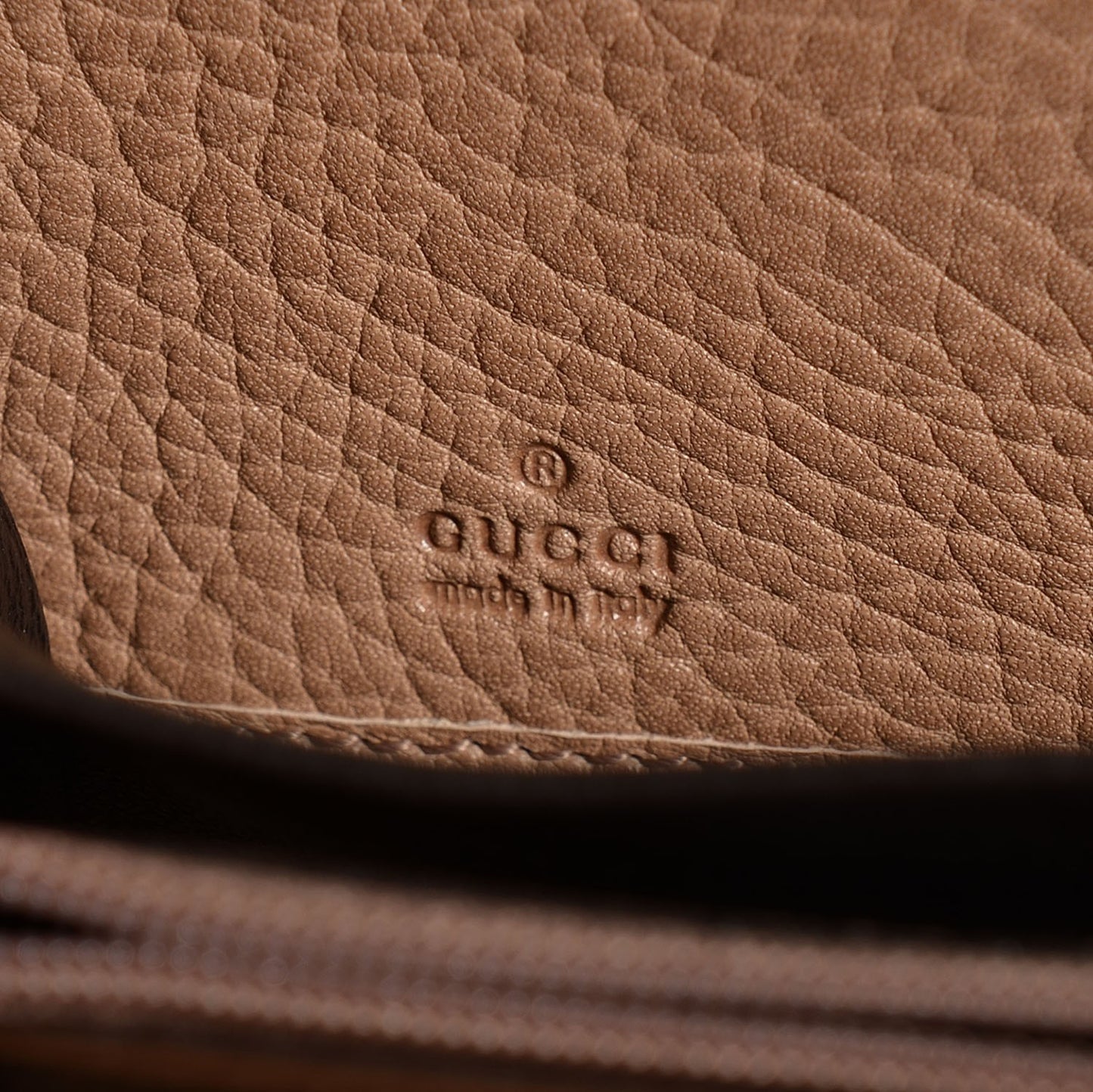 Monogram Bamboo Tassel Zip Around Wallet Beige