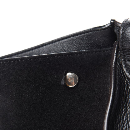 Celine Drummed Calfskin Suede Small Trapeze Black 8 of 14