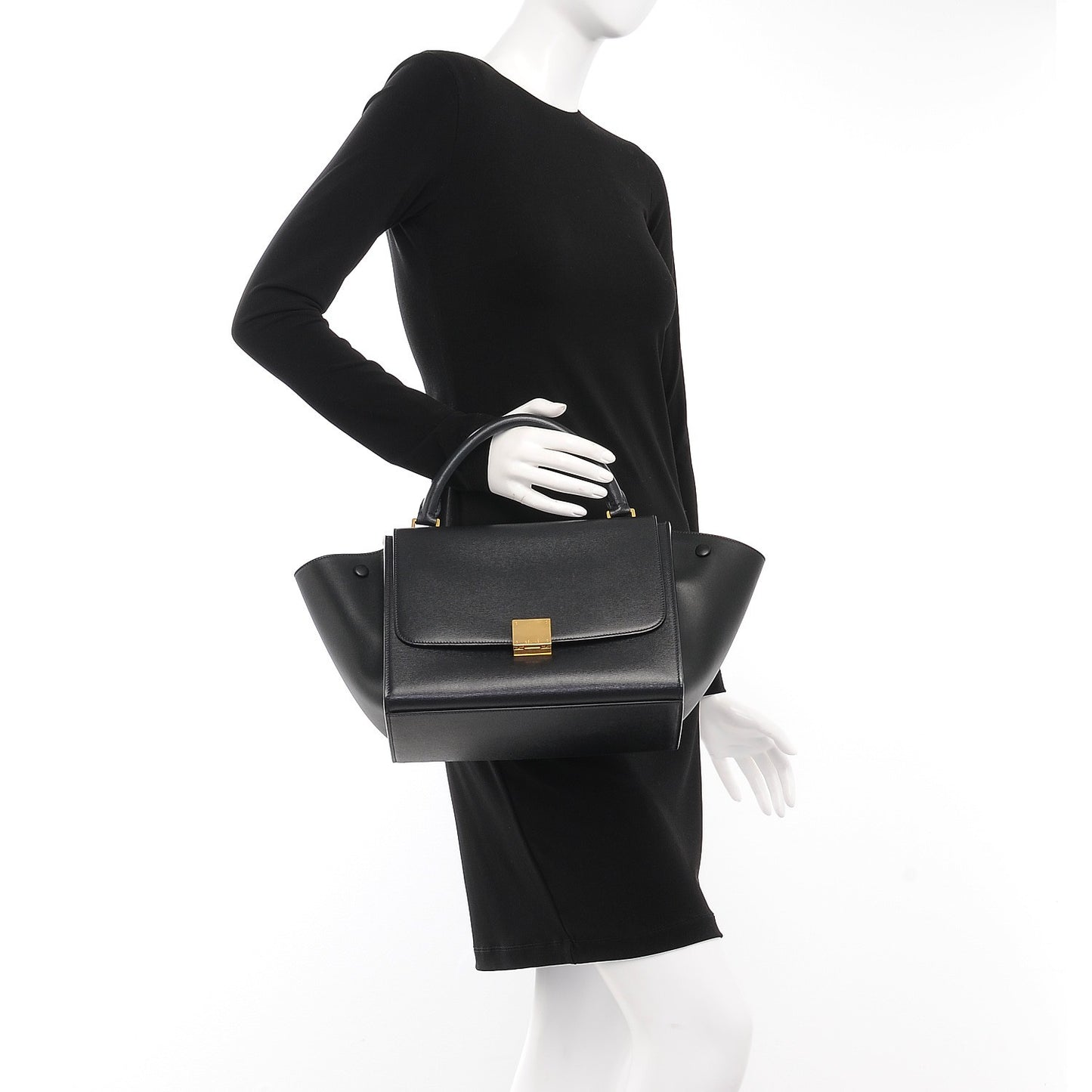 Liege Calfskin Small Trapeze Black