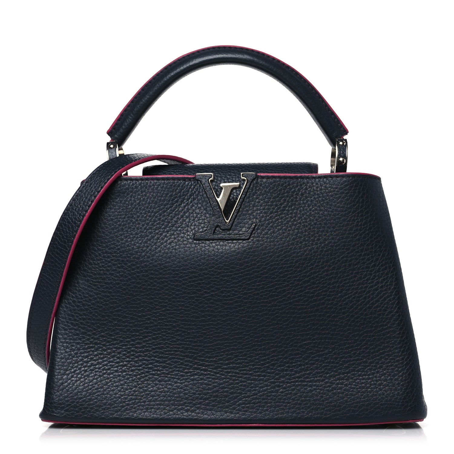 Louis Vuitton Taurillon Capucines BB Cobalt Fuchsia 1 of 12