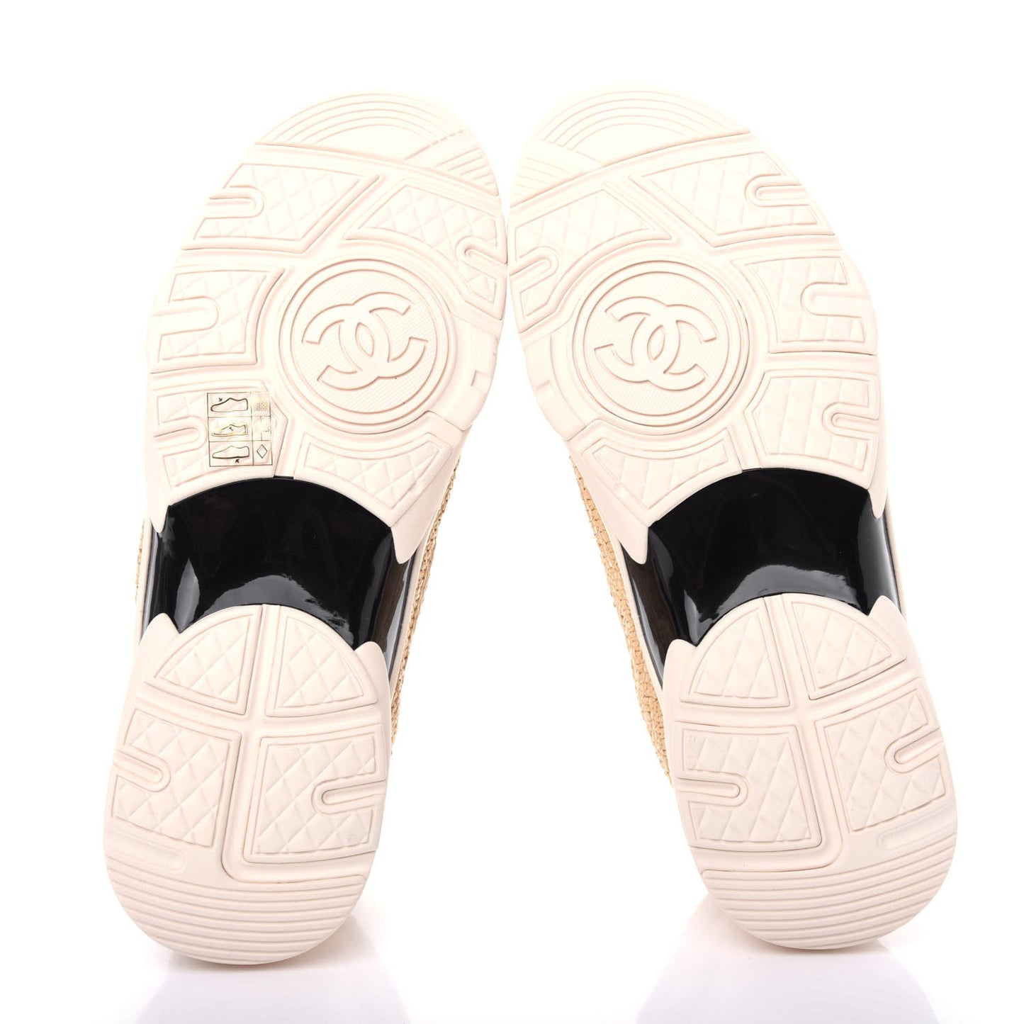 Braided Raffia Womens CC Sneakers 37.5 Beige