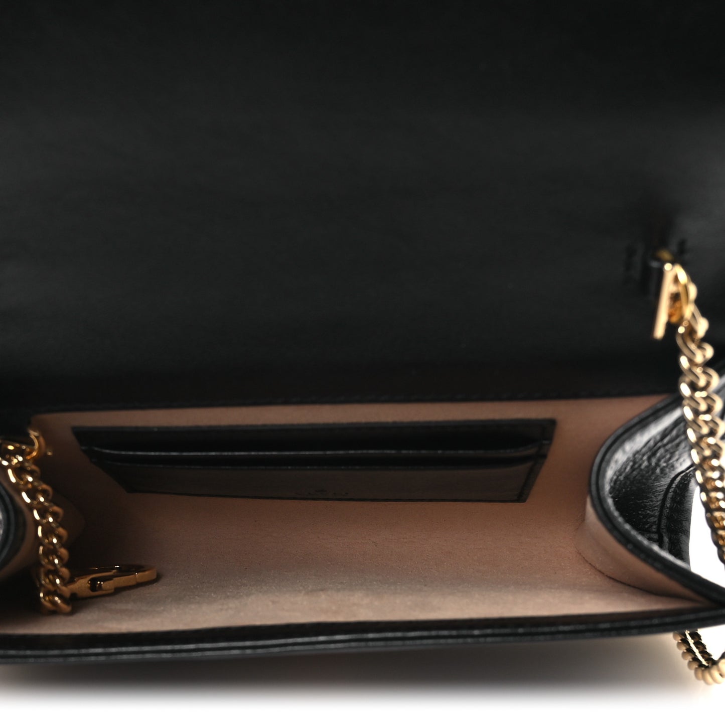 Textured Calfskin Web Mini Rajah Slim Flap Shoulder Bag Black