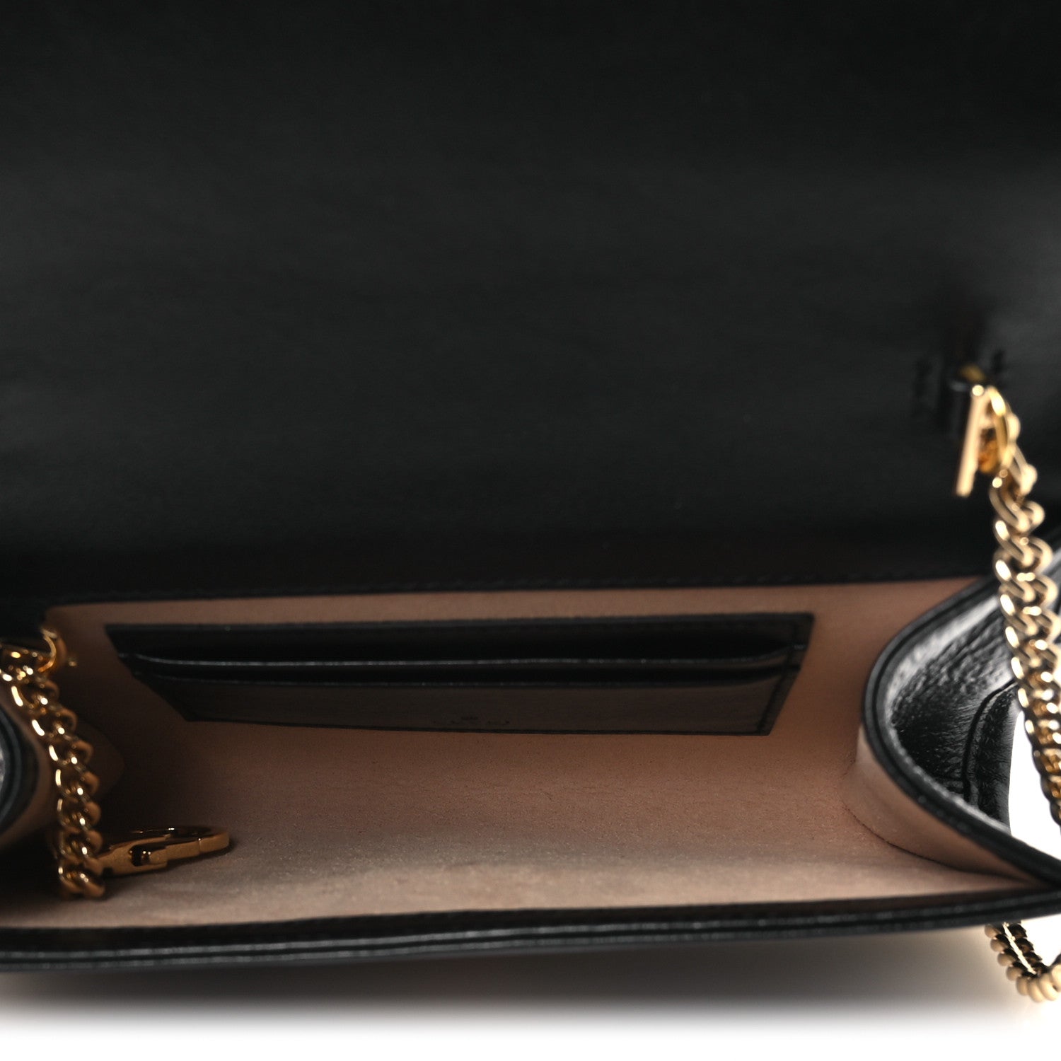 Gucci Textured Calfskin Web Mini Rajah Slim Flap Shoulder Bag Black 5 of 11