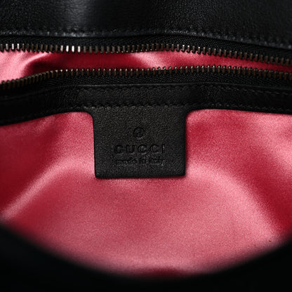 Gucci Velvet Matelasse Marquise Crystals Embroidered Small GG Marmont Shoulder Bag Black 6 of 17