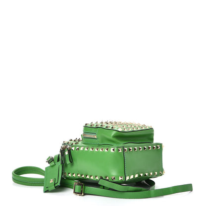 Valentino Garavani Calfskin Mini Rockstud All Over Backpack Green 5 of 10
