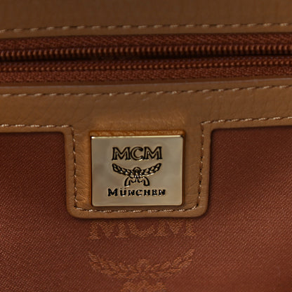 MCM Visetos Medium Sprinkle Stud Stark Backpack Cognac 6 of 9