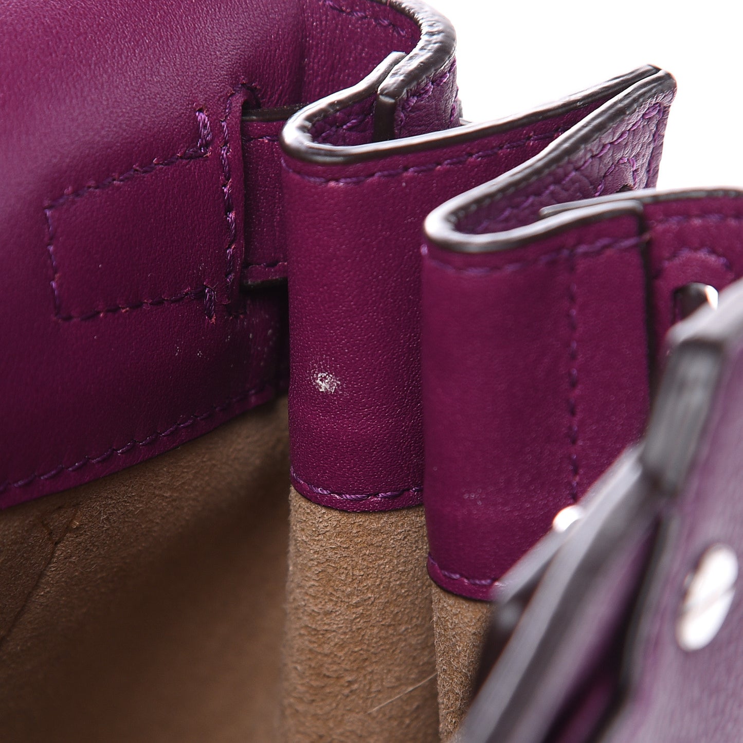 Grained Calfskin Medium Milla Convertible Backpack Mystic Purple