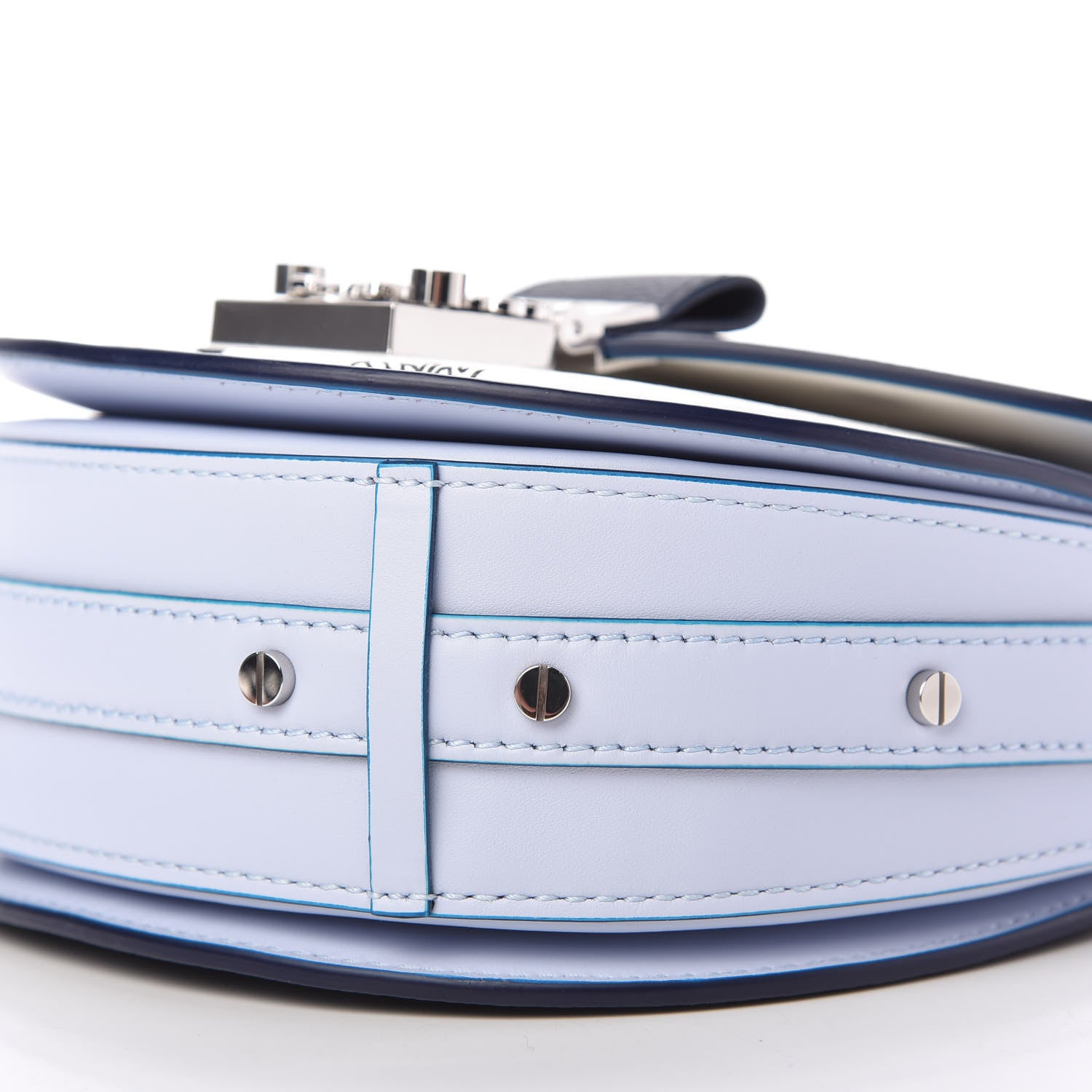 MCM Visetos Calfskin Small Patricia Shoulder Bag Mood Indigo White 7 of 12
