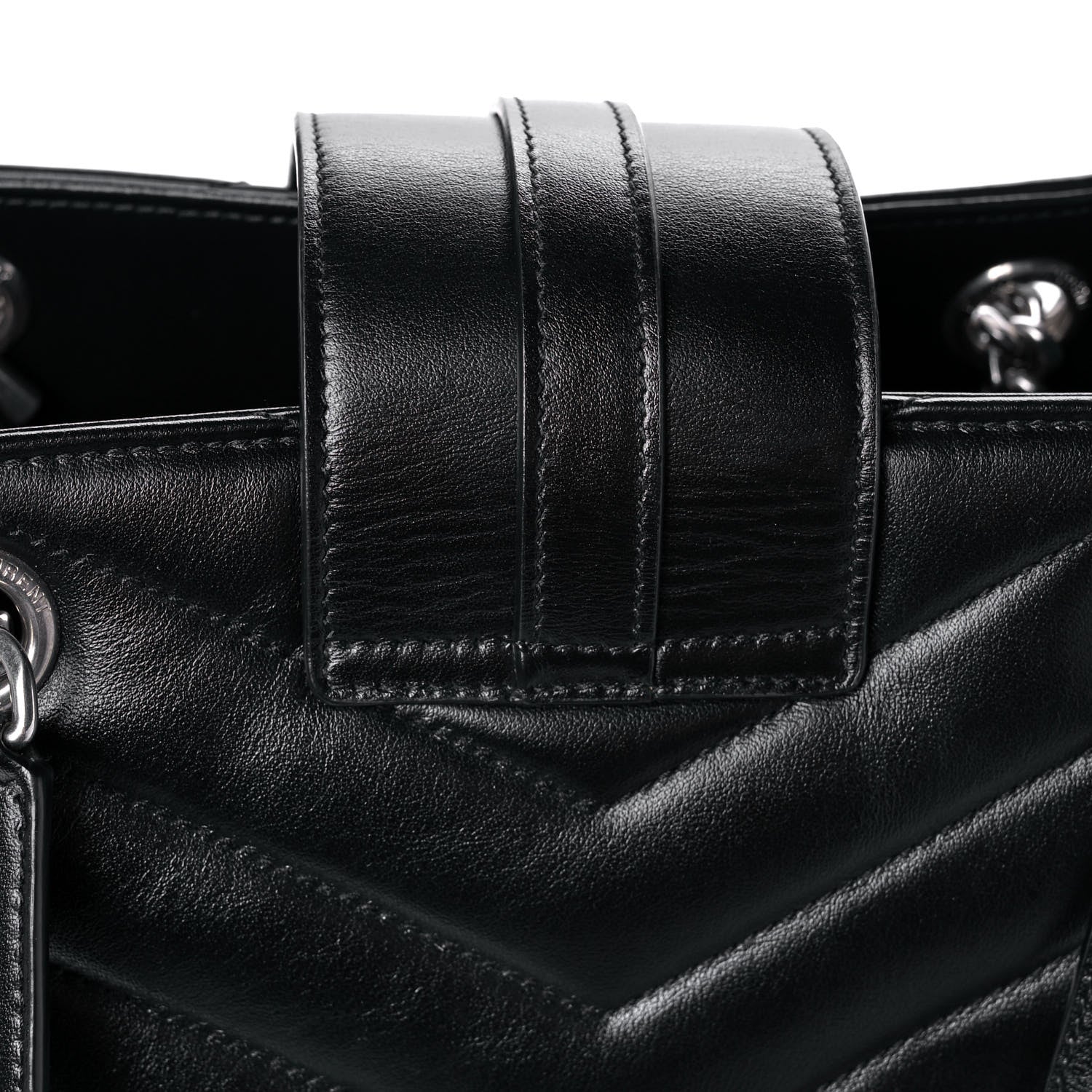 Saint Laurent Calfskin Y Quilted Monogram Large Loulou Shopper Black 12 of 13