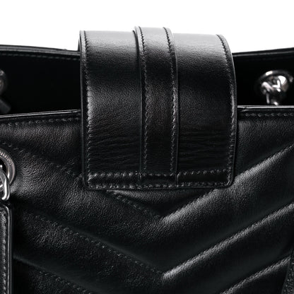 Saint Laurent Calfskin Y Quilted Monogram Large Loulou Shopper Black 12 of 13