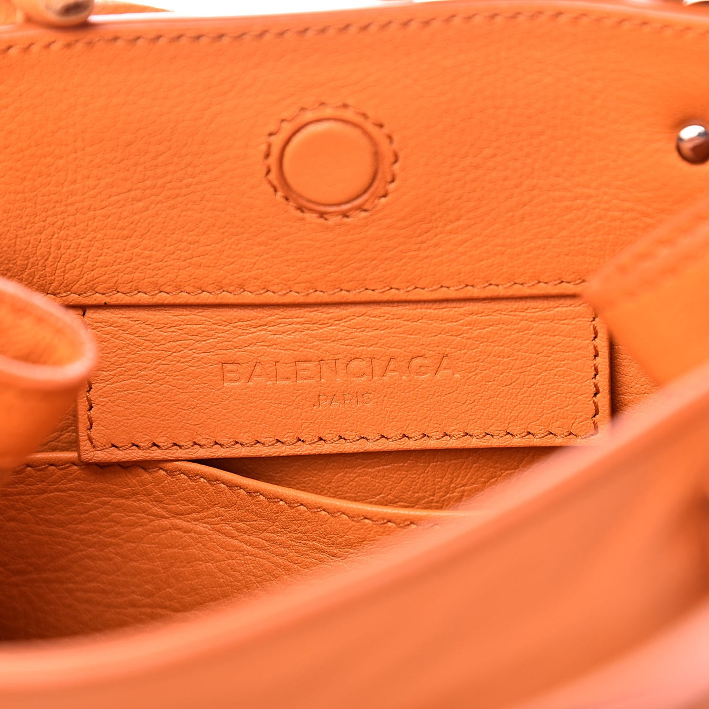 Calfskin Papier Mini A4 Zip Around Tote Orange