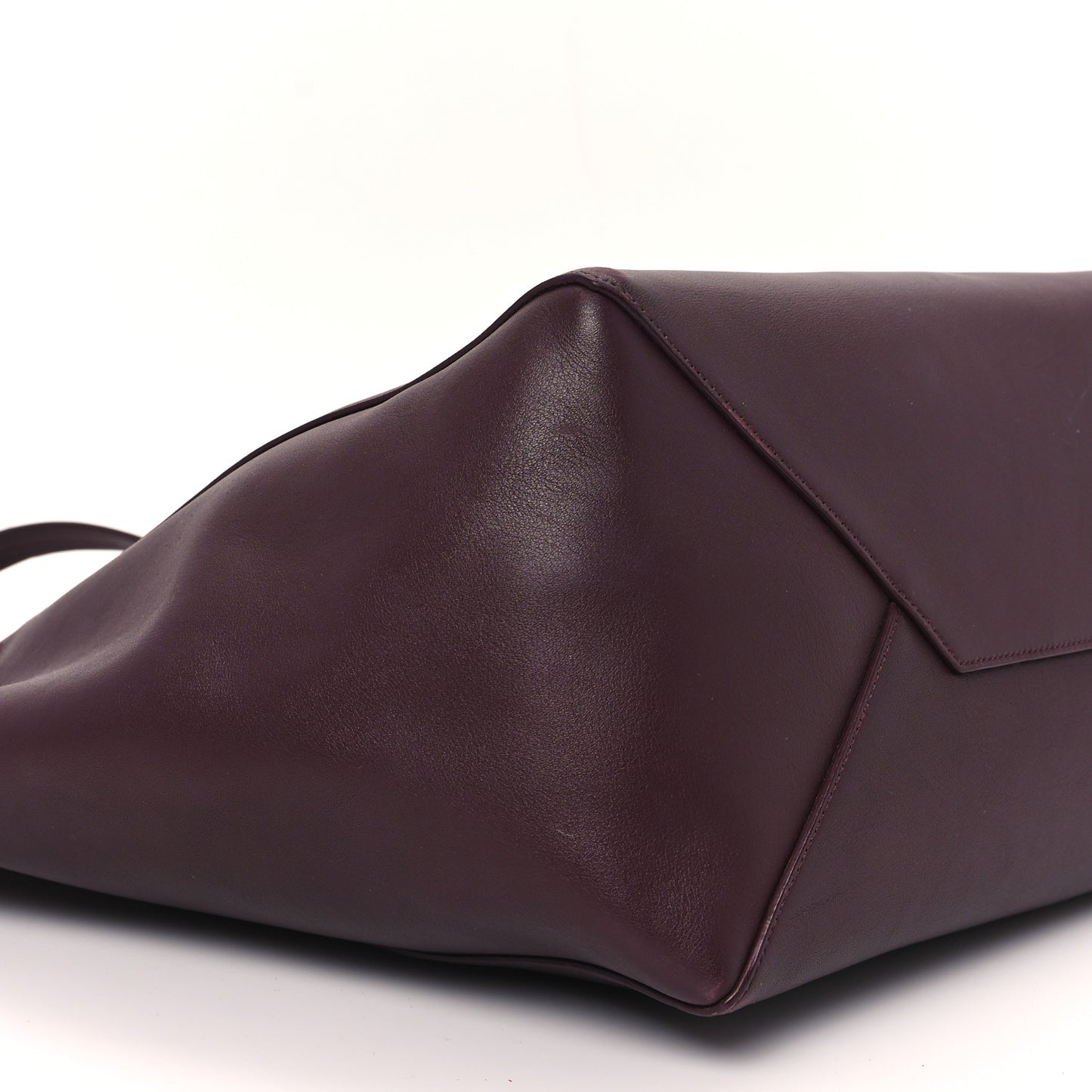 Smooth Calfskin Small Tassel Cabas Phantom Burgundy