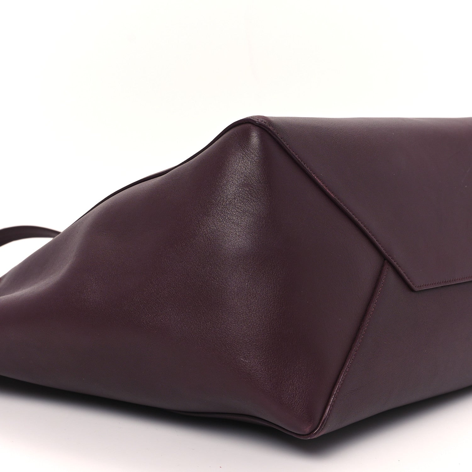 Celine Smooth Calfskin Small Tassel Cabas Phantom Burgundy 8 of 11
