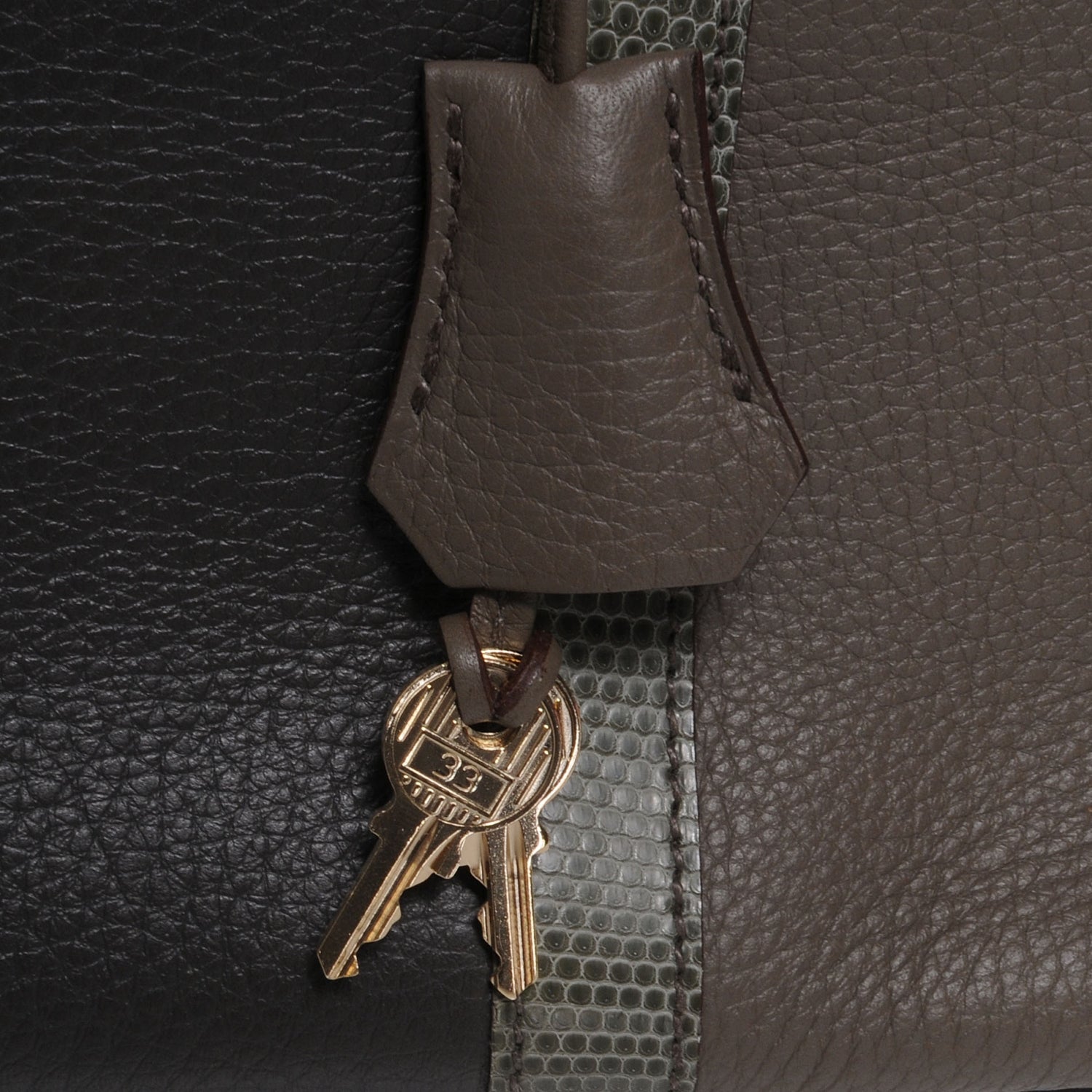 Hermes Taurillon Clemence Lizard Club Birkin 35 Etain Graphite 8 of 10