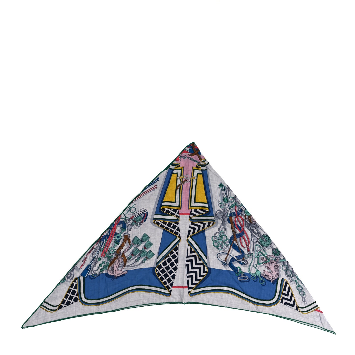 Cashmere Silk Boquets Sellier Giant Pointe Triangle Shawl Gris Chine Bleu Vert