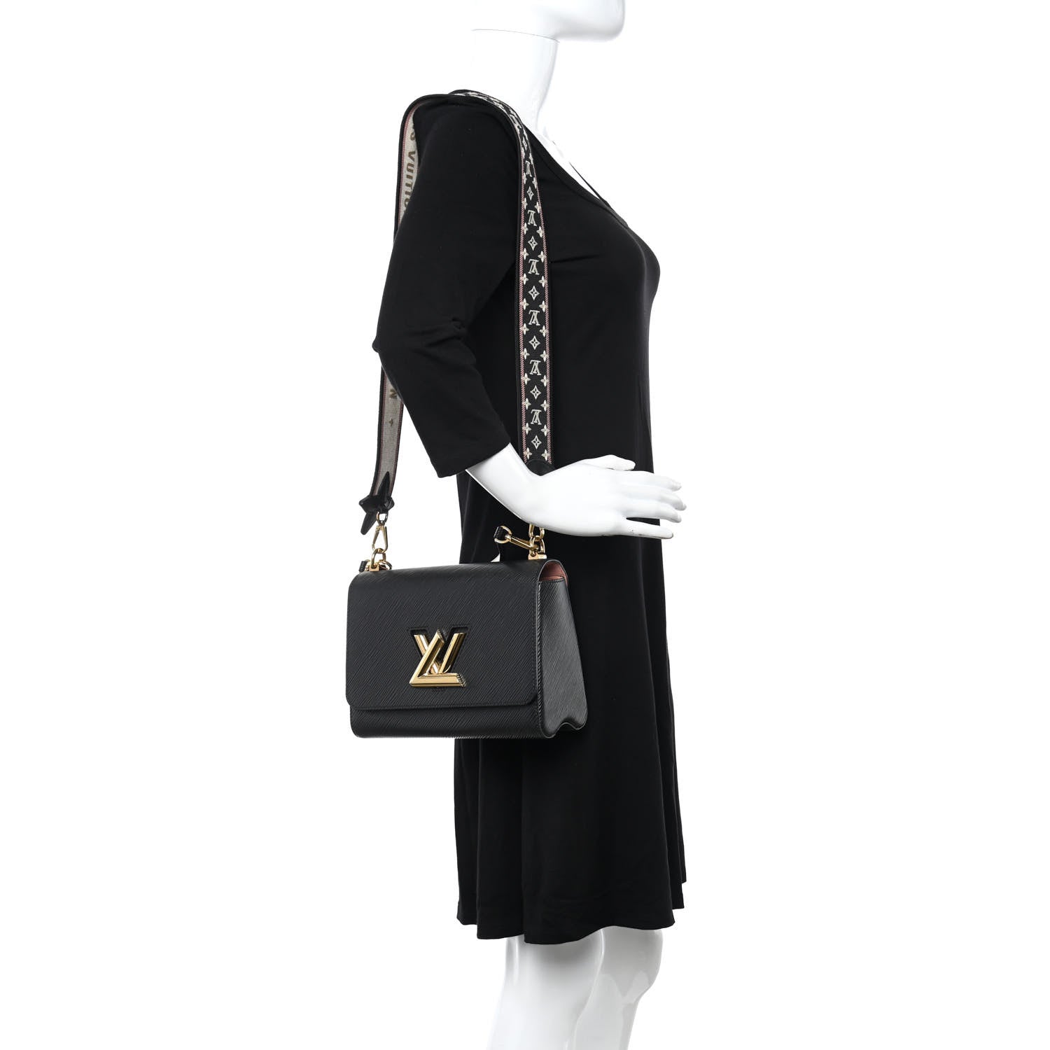 Louis Vuitton Epi Monogram Flower Twist MM Black 2 of 11