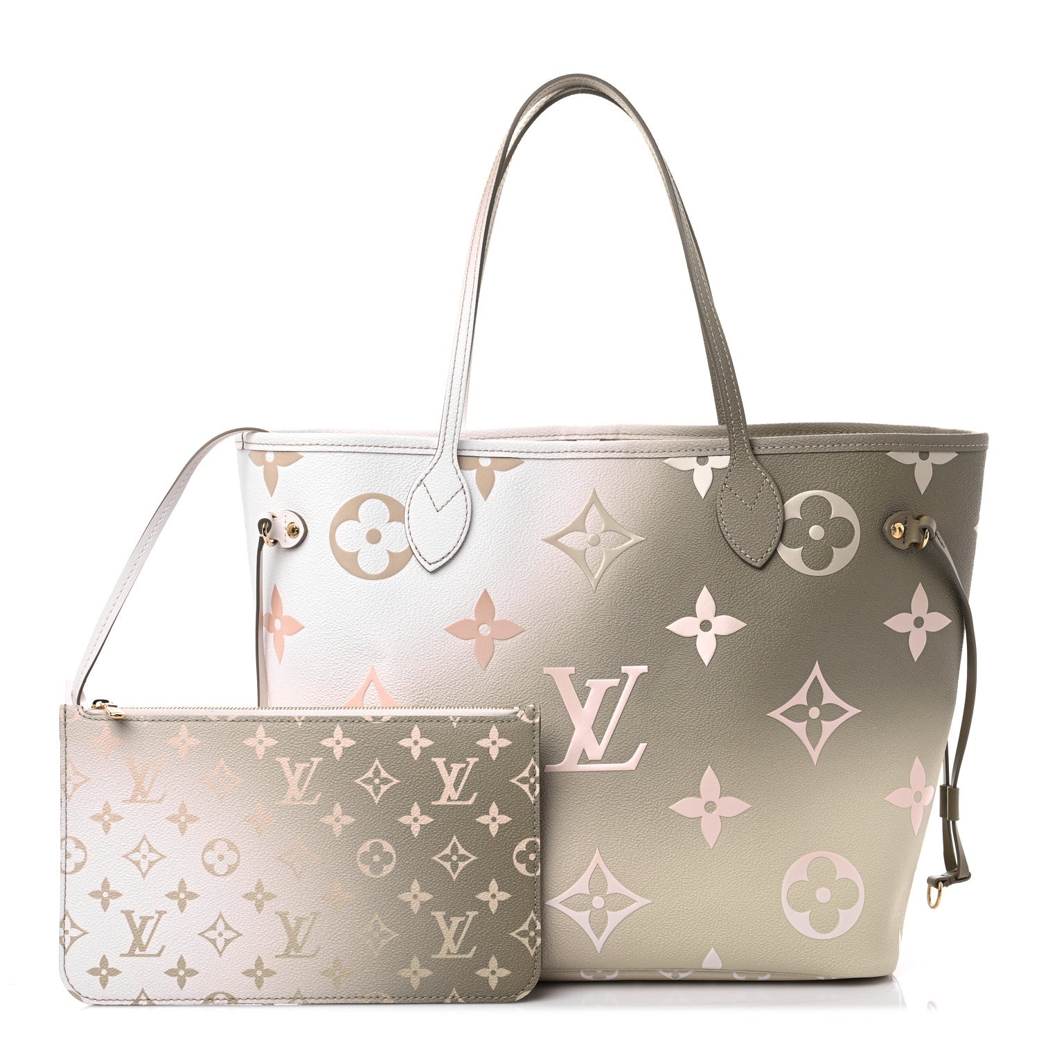 Louis Vuitton Monogram Giant Spring In The City Neverfull MM Sunset Kaki 1 of 9