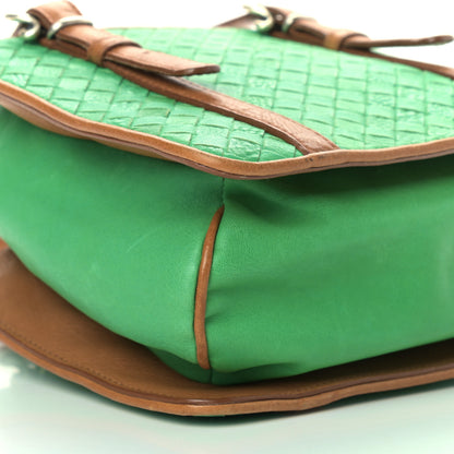 Bottega Veneta Nappa Intrecciato Bi-Color Top Handle Tote Green Brown 7 of 18