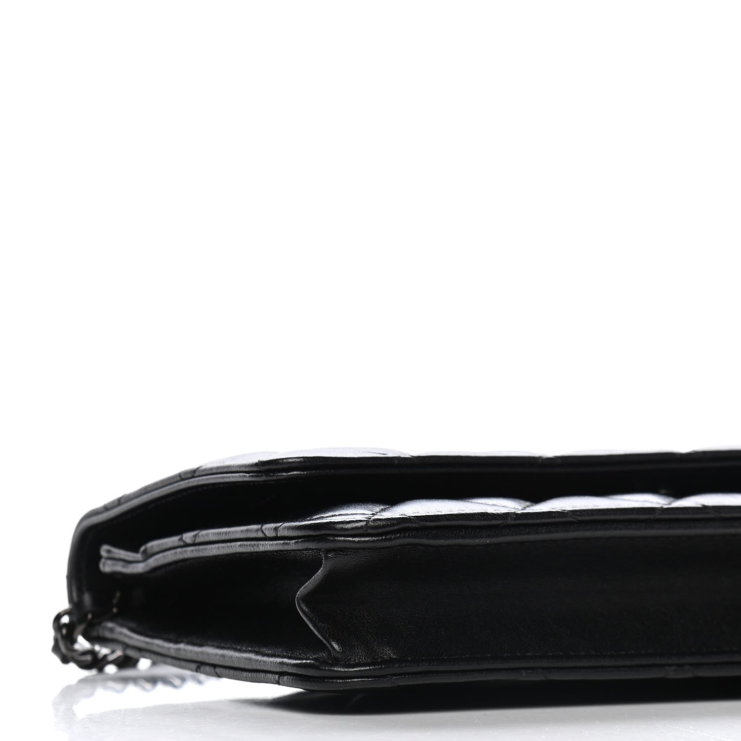 Chanel Lambskin Quilted Wallet On Chain WOC So Black 8 of 9