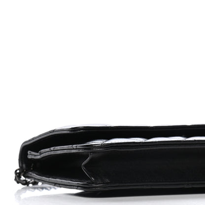 Chanel Lambskin Quilted Wallet On Chain WOC So Black 8 of 9
