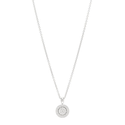 Bulgari 18K White Gold Diamond BVLGARI BVLGARI Pave Pendant Necklace 1 of 5