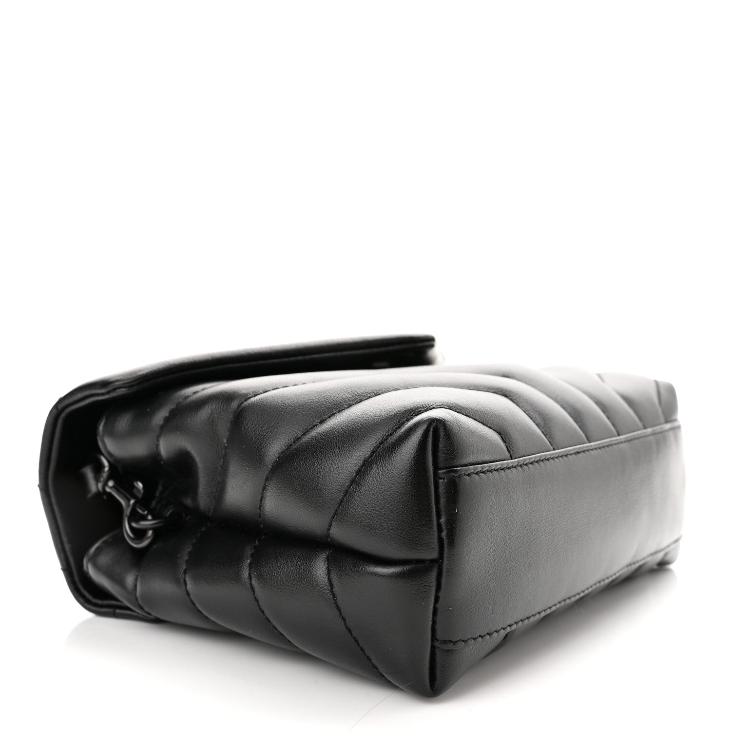 Saint Laurent Calfskin Y Quilted Monogram Toy Loulou Crossbody Bag Black 6 of 12