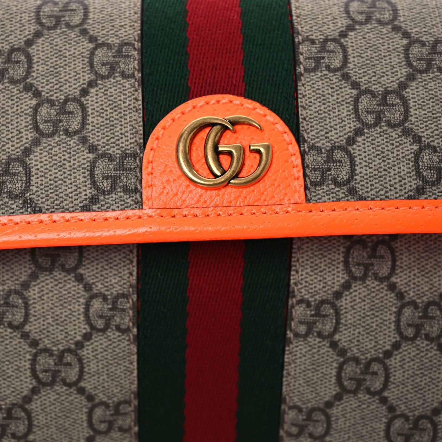 Gucci GG Supreme Monogram Web Small Ophidia Belt Bag Orange 8 of 10