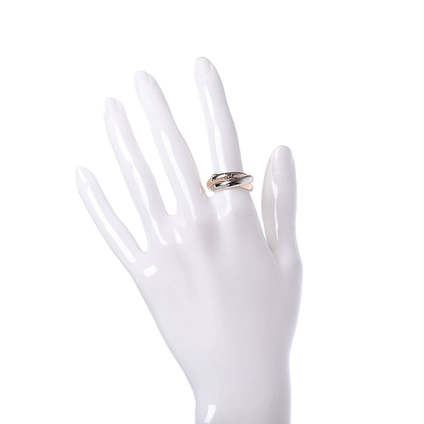 18K Pink Yellow White Gold Classic Les Must De Trinity Ring 54 6.75