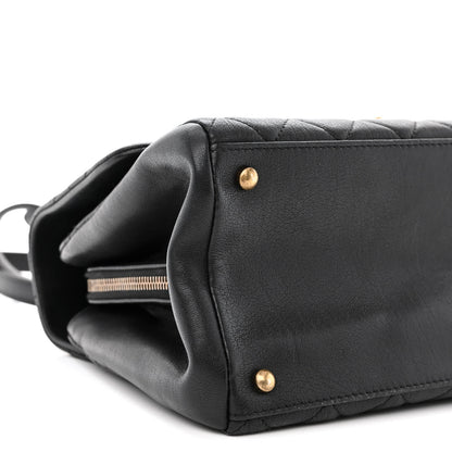 Chanel Shiny Sheepskin Quilted Large Trapezio Flap Black 9 of 13