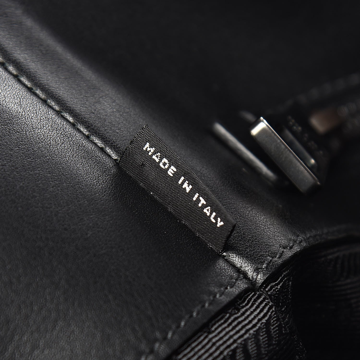 Prada City Calf Tessuto Nylon Shopping Tote Black 7 of 12
