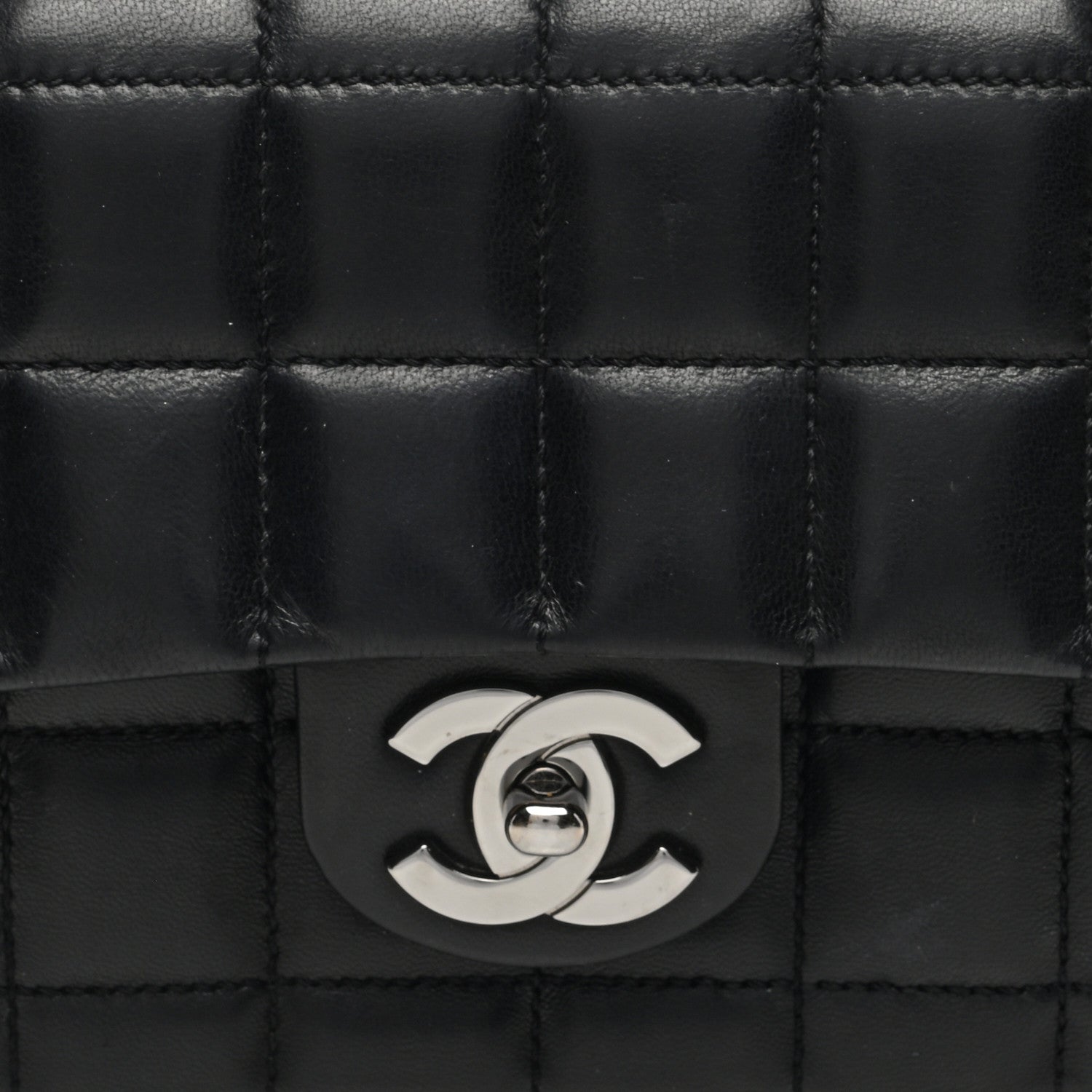 Chanel Lambskin East West Chocolate Bar Chain Flap Black 8 of 10