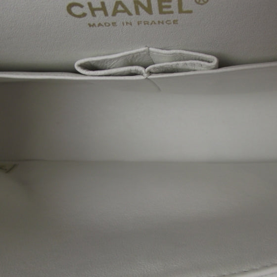 Chanel Caviar Quilted Medium Double Flap White 7 of 12