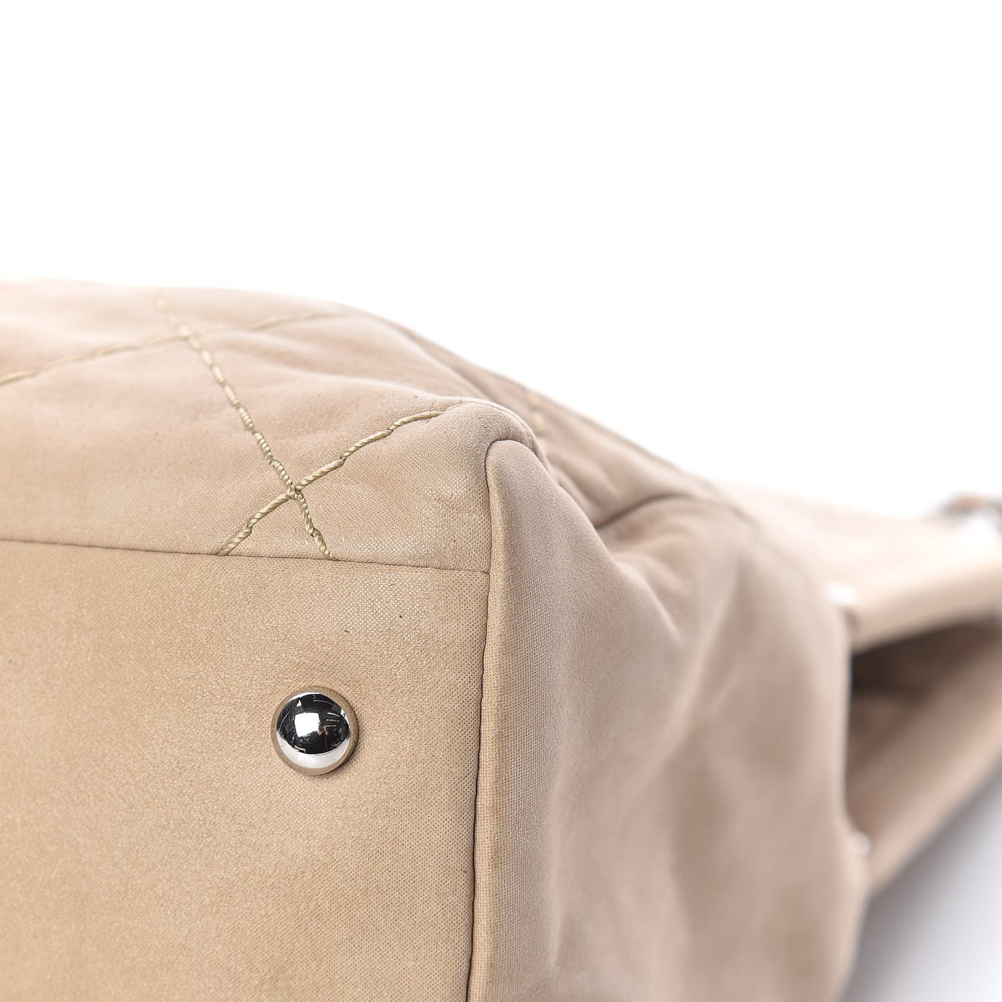 Iridescent Calfskin Small Sea Hit Tote Beige